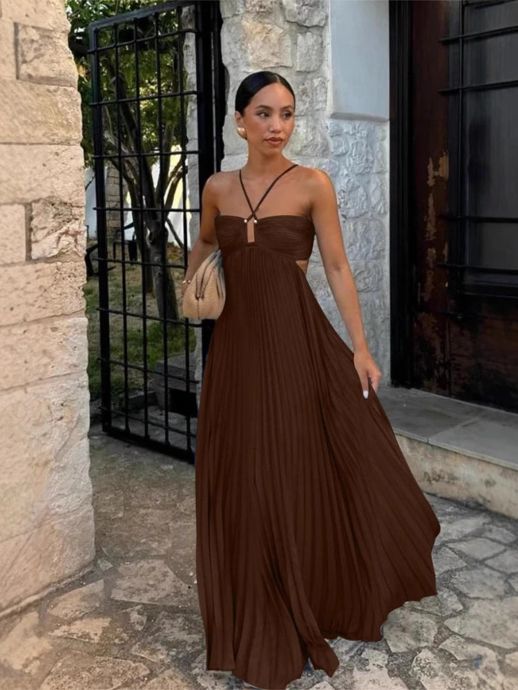 Pleated Long Dress