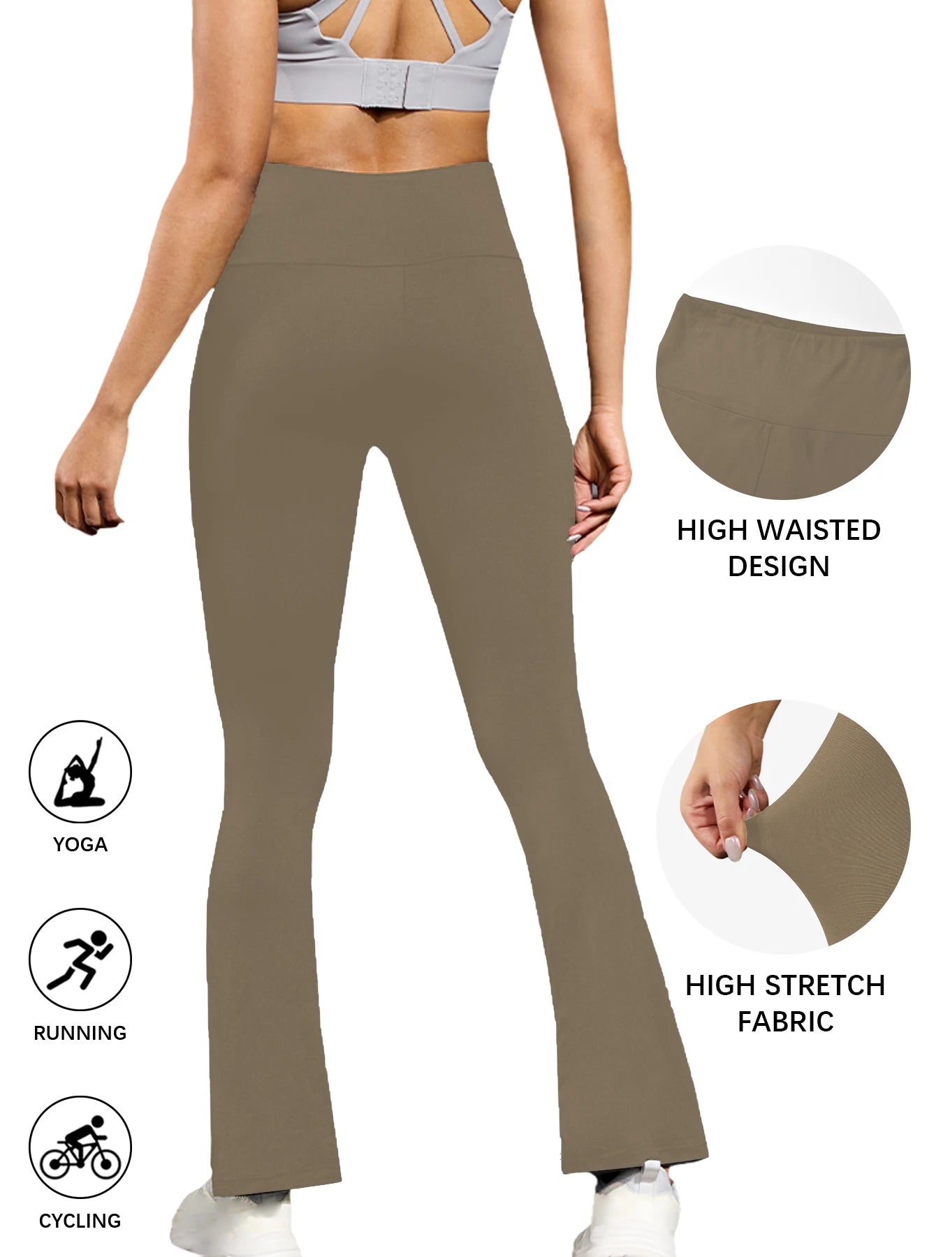 High-Rise Flared Yoga Trousers