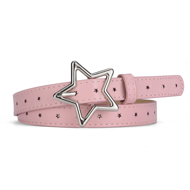 Kids Adjustable Metal Snap PU Leather Belt
