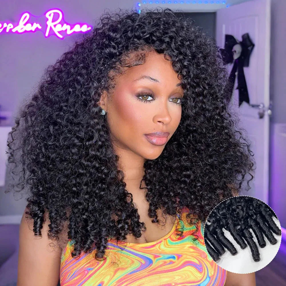 Burmese Curly Half Wig