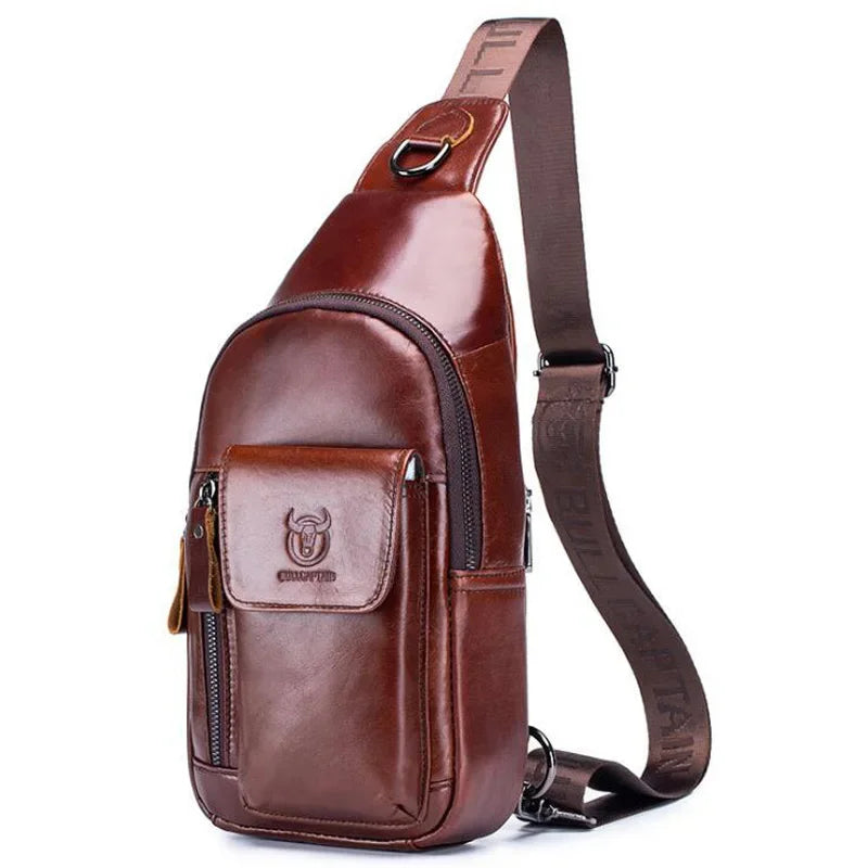 Genuine Leather Crossbody Chest Pack