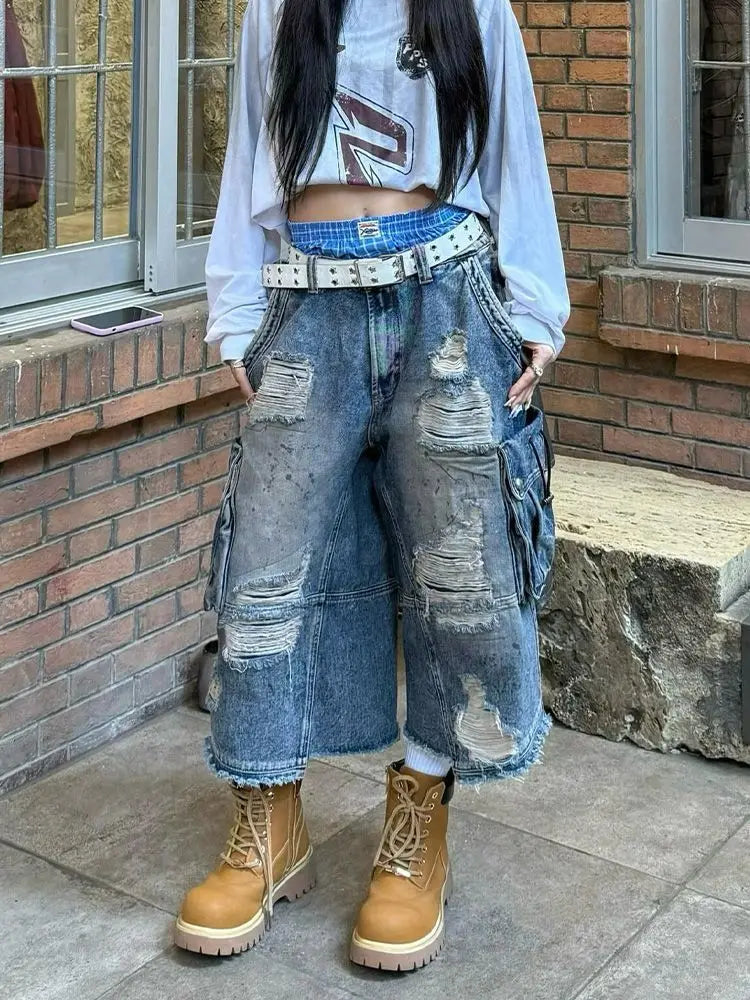 Slim Machete Denim Shorts