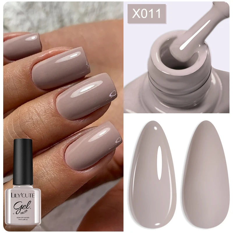 LILYCUTE 8ml Pink Dried Flower Gel Nail Polish Natural Flower Fairy Nail Art Gel Soak Off UV LED Painting Varnish For Nails DIY