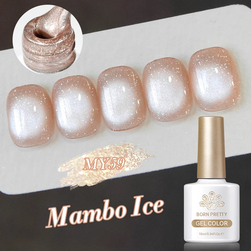 BORN PRETTY 10ml Water Light Cat Magnetic Gel Nail Polish Shining Super Sliver-light Holographics Soak Off UV Gel Varnish