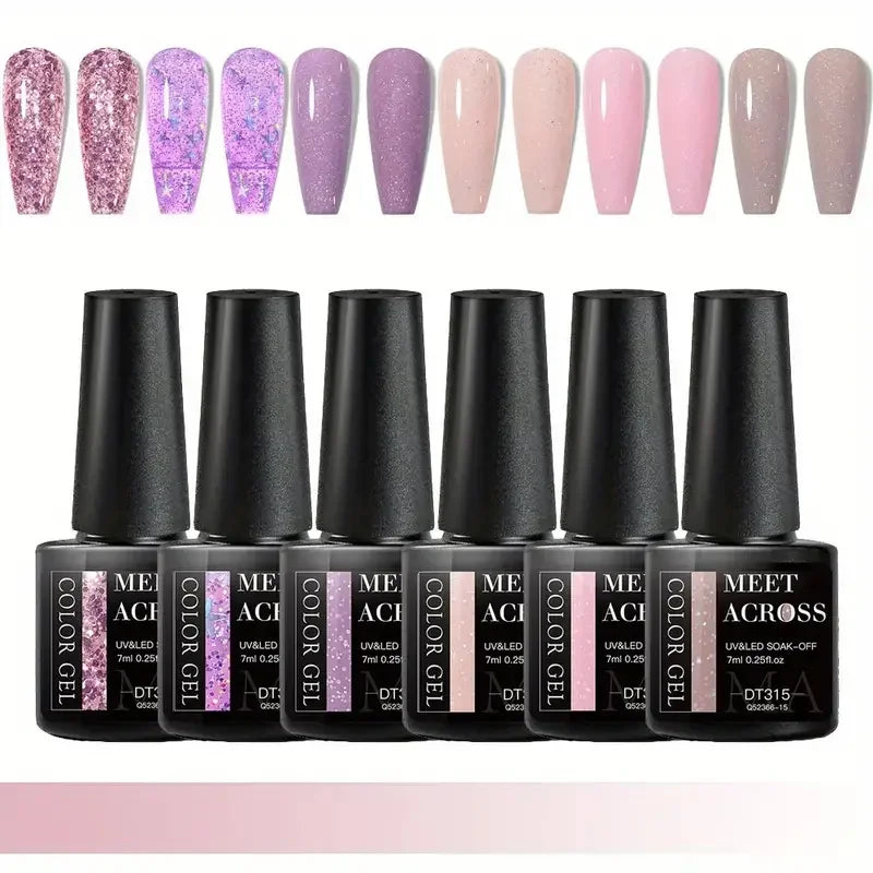 6Pcs Gel Nail Polish Set