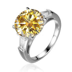 Round 5 Carat Moissanite Diamond Ring