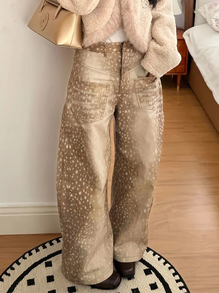 Animal Print Jeans