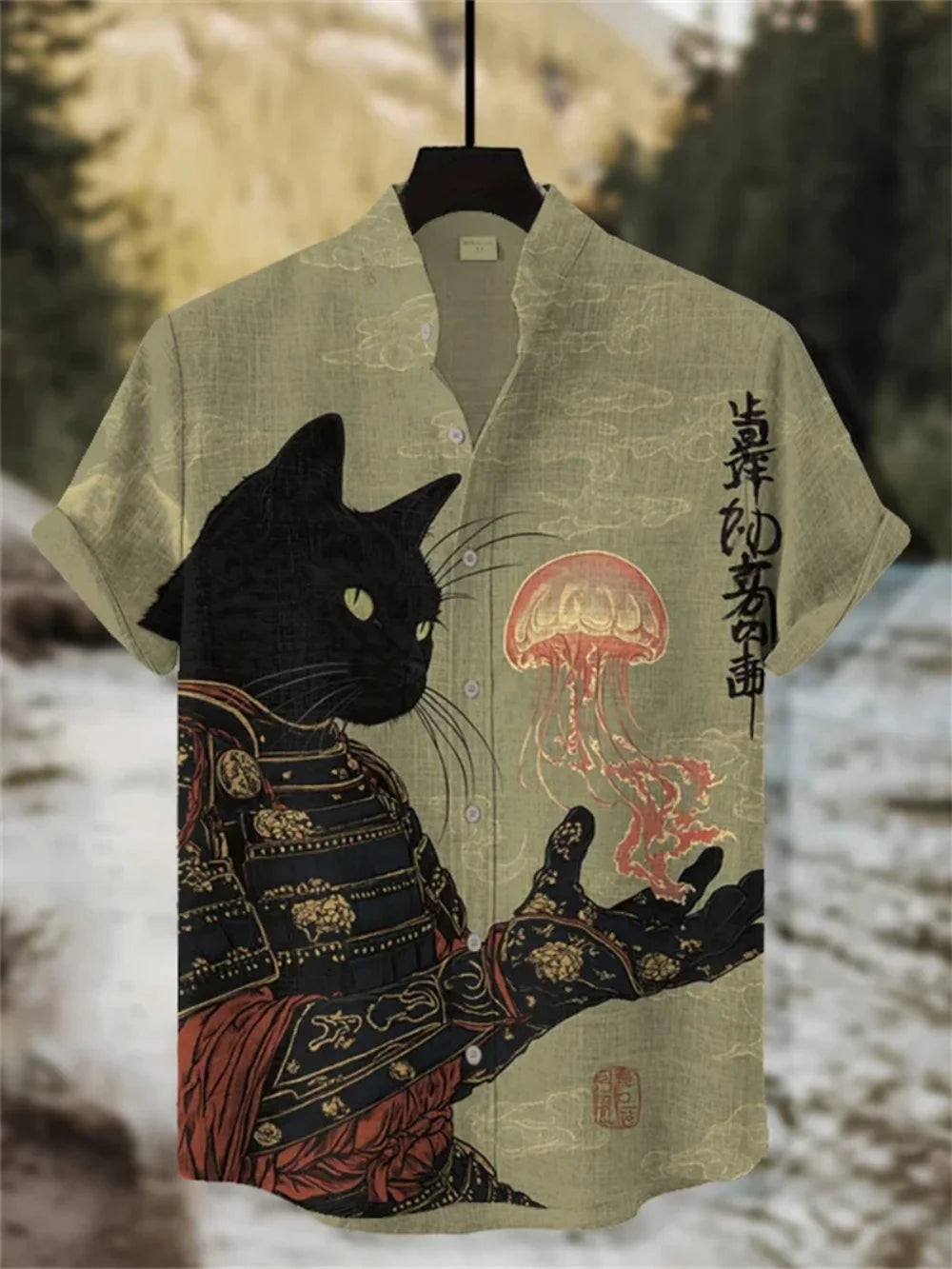 Japanese Retro Art Printed Shirt