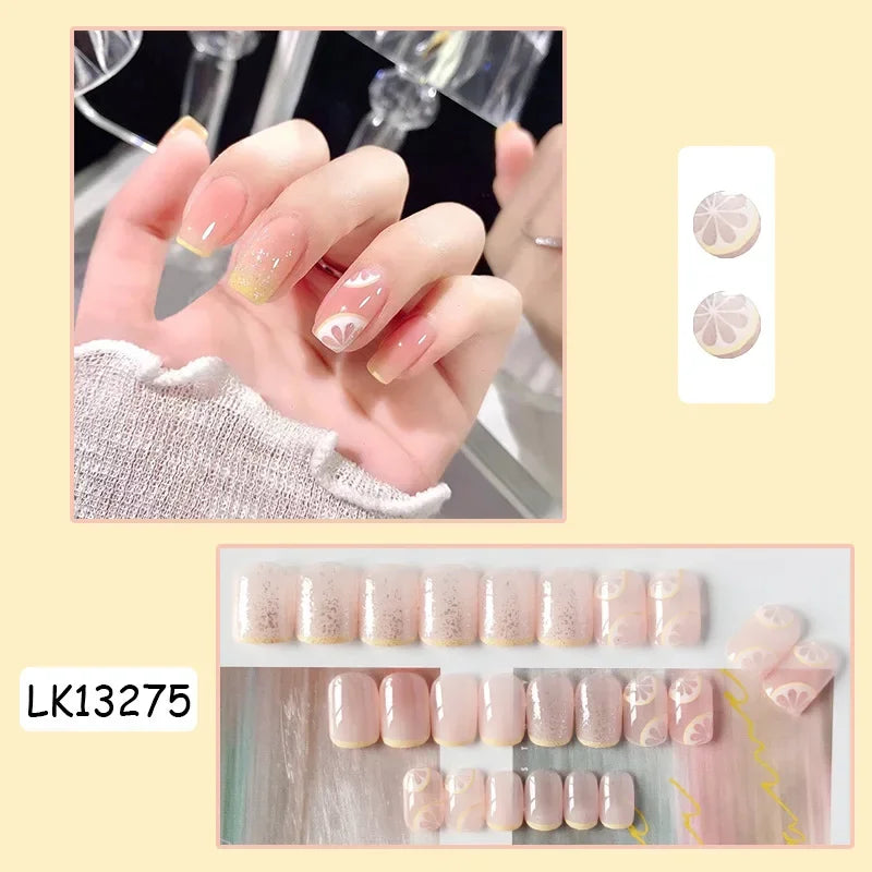 24P Rainbow Fake Nail