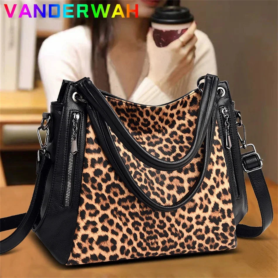 Leopard Shoulder Tote