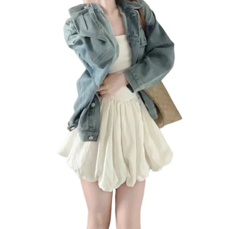 Solid Ruffle Short Dress
