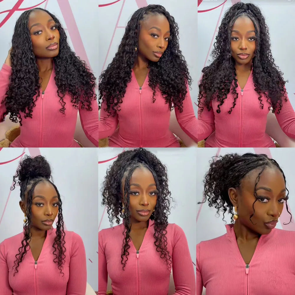 Burmese Curly Miracle Knots Crochet Human Hair For Braiding Boho Braids 100% Human Hair Extensions Feathered Human Crochet Hair