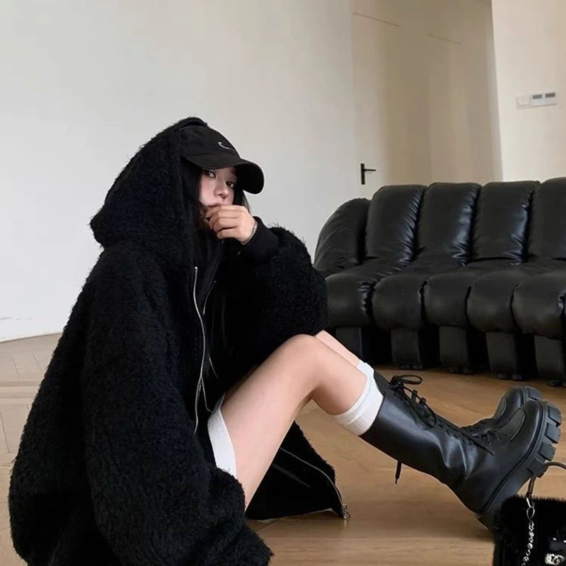 Faux Lamb PU Jacket