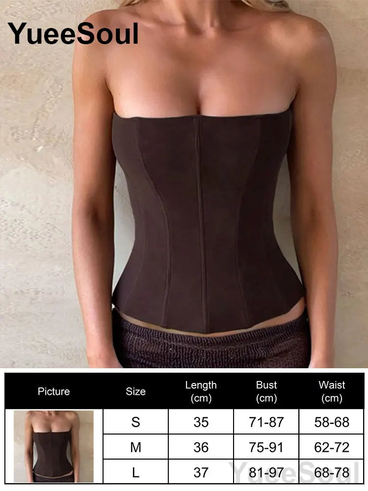 Strapless Corset Bustier Top