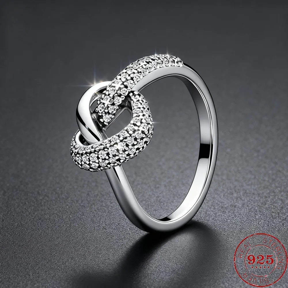 925 Sterling Silver Heart Moissanite Ring