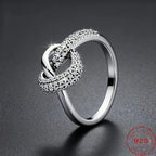 925 Sterling Silver Heart Moissanite Ring