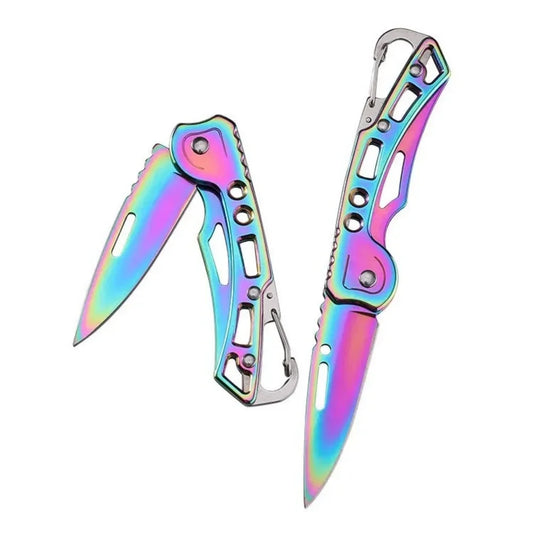 Folding Pocket Knife Stainless Steel Fishing Knife Portable Fruit Carrying Kitchen Tool Household Foldable Food Knife Hand Tools
