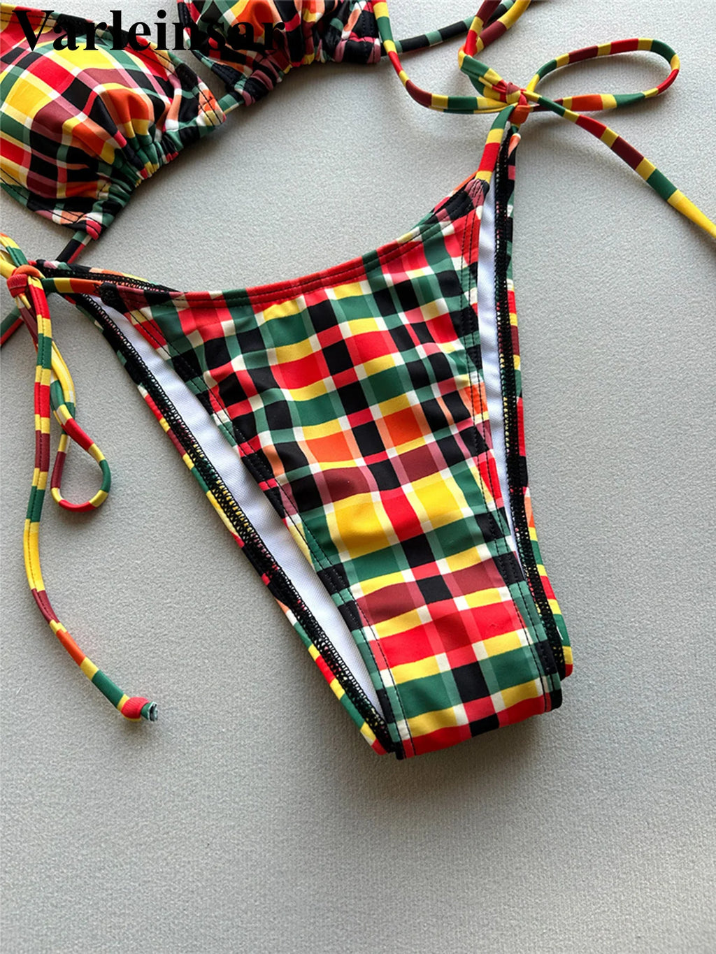 Plaid Halter Bikini