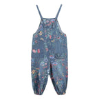 Floral Denim Overalls