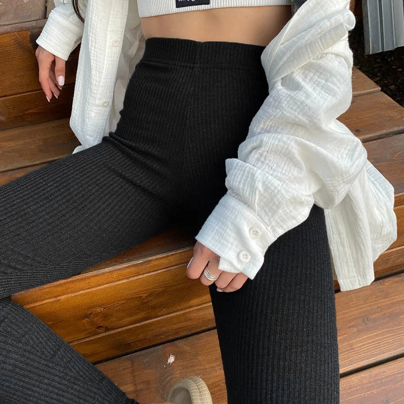 Tossy Ribbed Knit Leggings