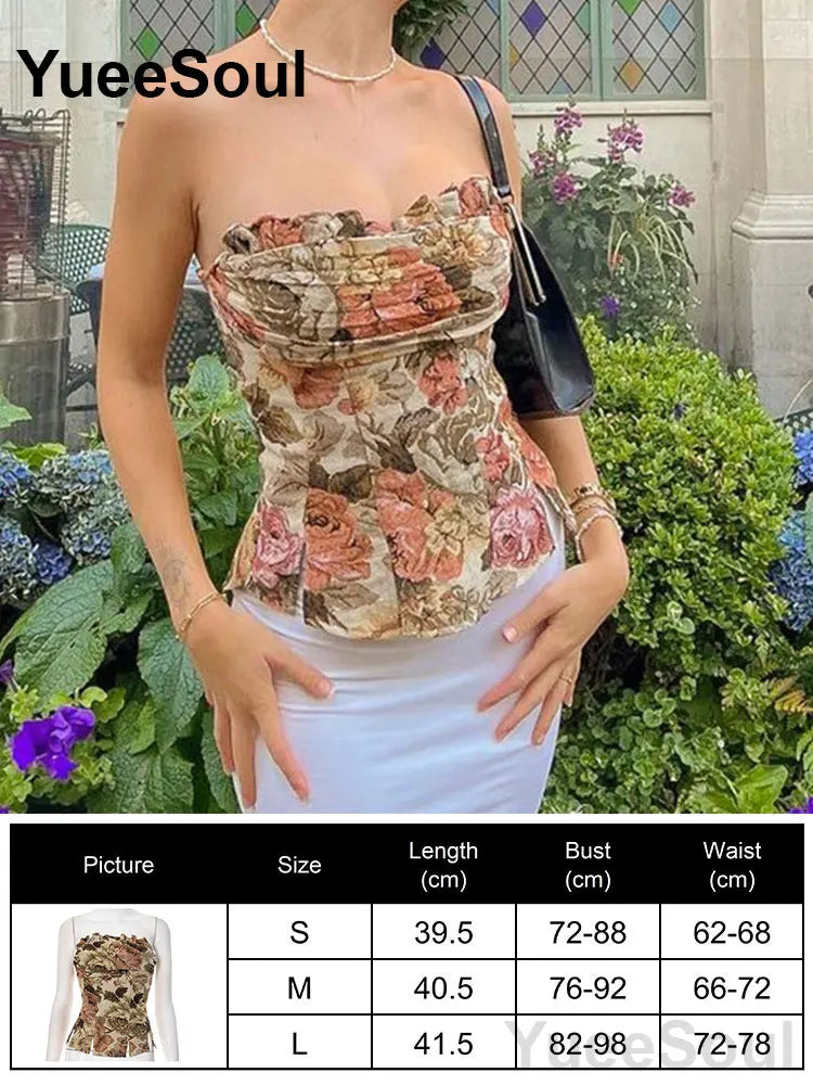 Strapless Corset Bustier Top