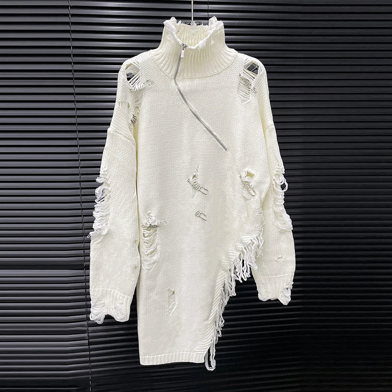 Turtleneck Pin Hole Sweater