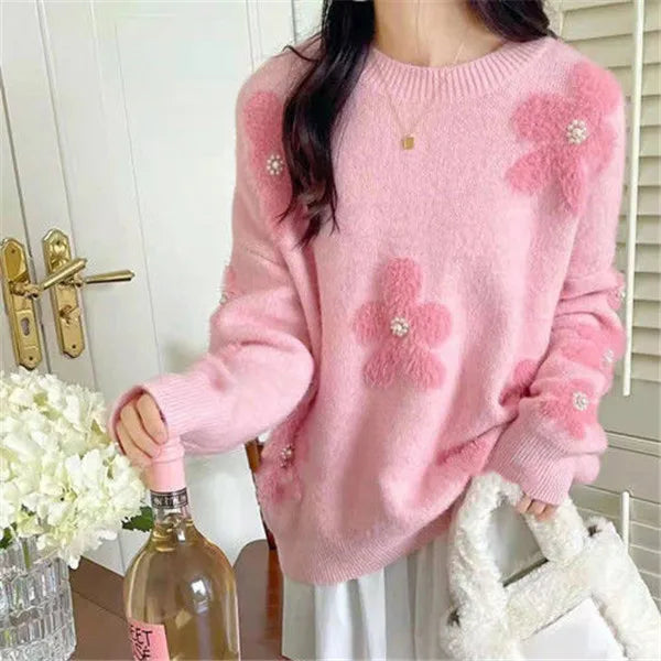 Flower Print Sweater