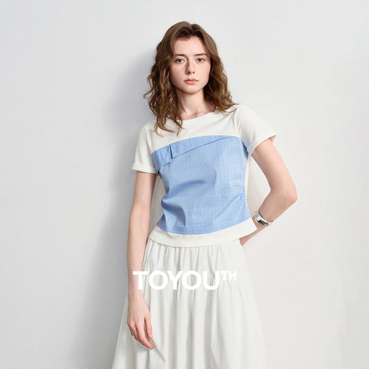 TOYOUTH Crew Neck Pullover Tee
