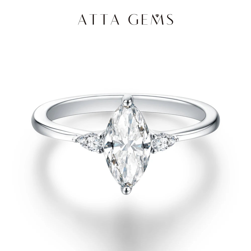Marquise 1CT Moissanite Ring