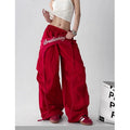 Letter Print Cargo Pants
