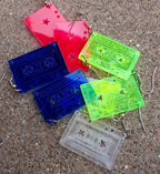 Small clear acrylic Cassette Tape Earrings