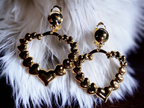 Small clip on heart hoops