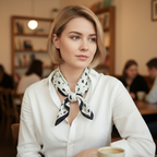 Textured Style Square Scarf – Versatile Accent for Hair, Neck & Handbags
