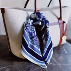Textured Style Square Scarf – Versatile Accent for Hair, Neck & Handbags