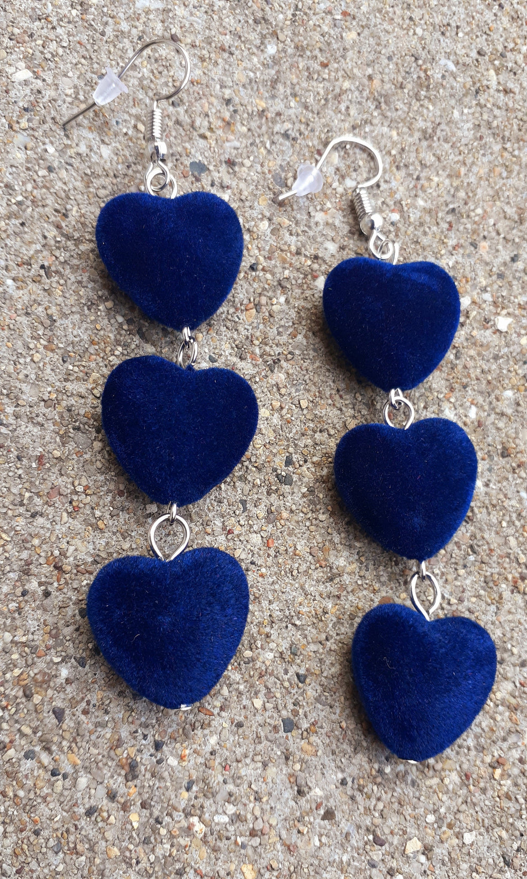 Velvet Heart Dangle Earrings