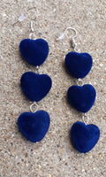Velvet Heart Dangle Earrings
