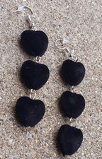 Velvet Heart Dangle Earrings