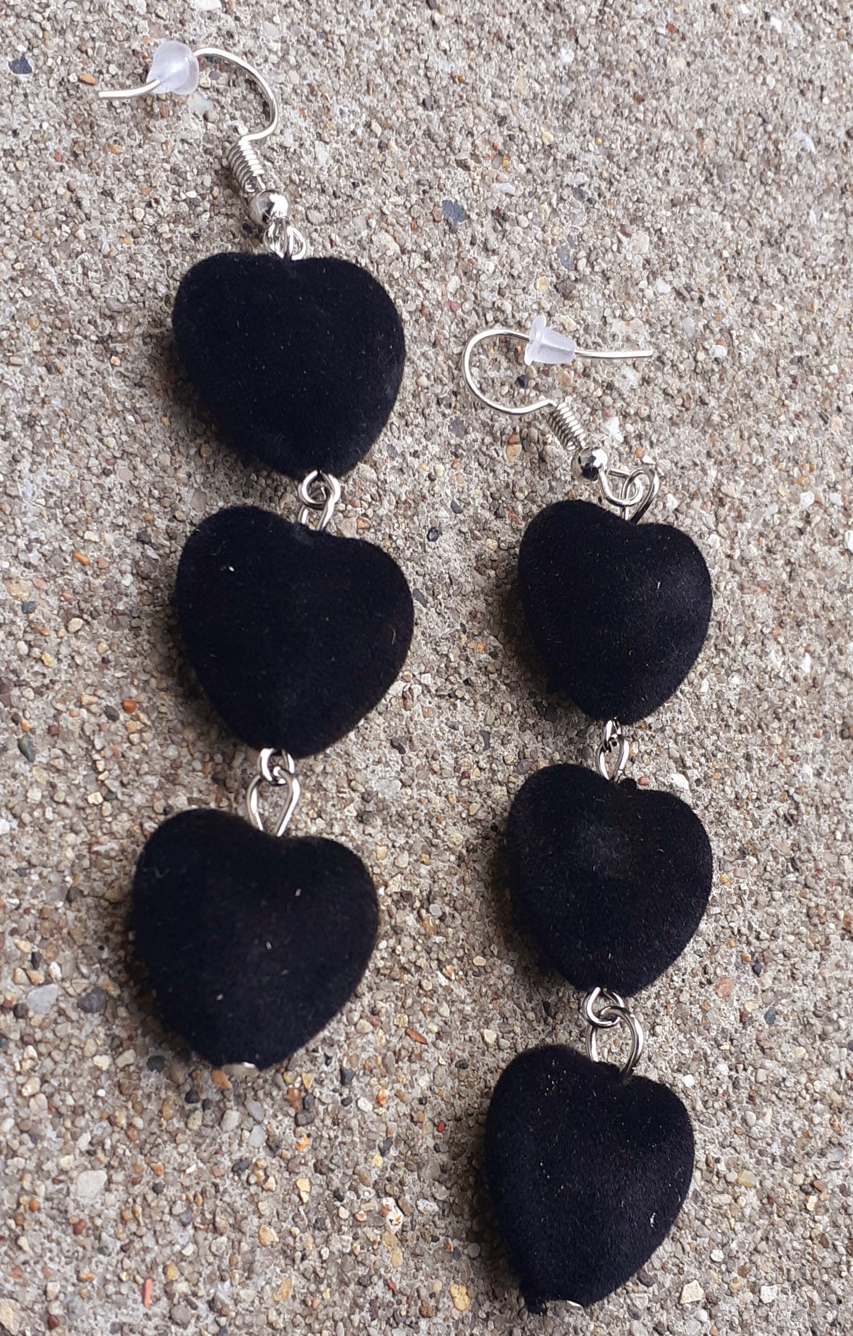 Velvet Heart Dangle Earrings