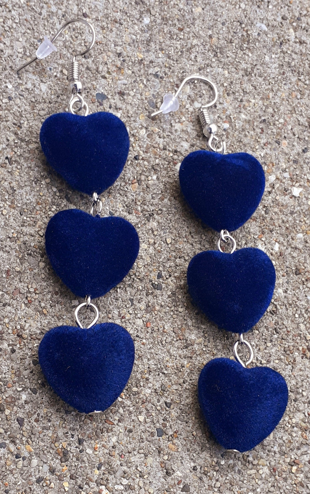 Velvet Heart Dangle Earrings