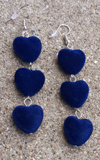 Velvet Heart Dangle Earrings