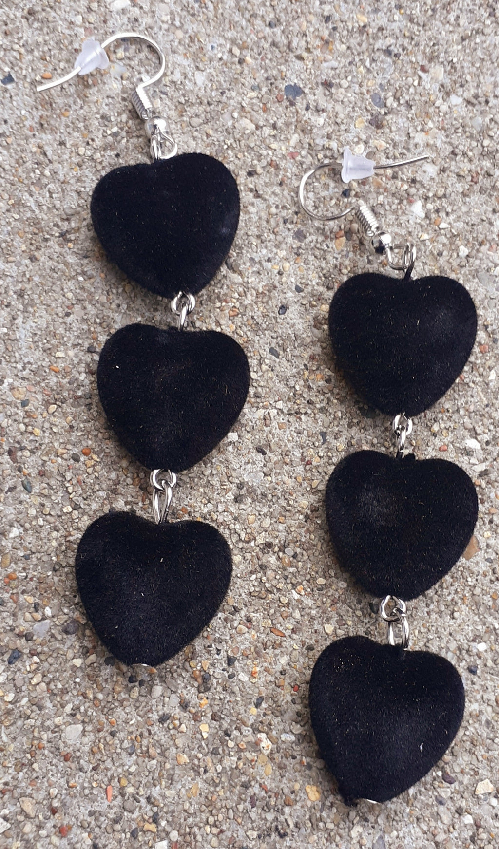 Velvet Heart Dangle Earrings