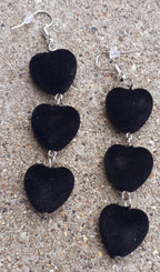 Velvet Heart Dangle Earrings