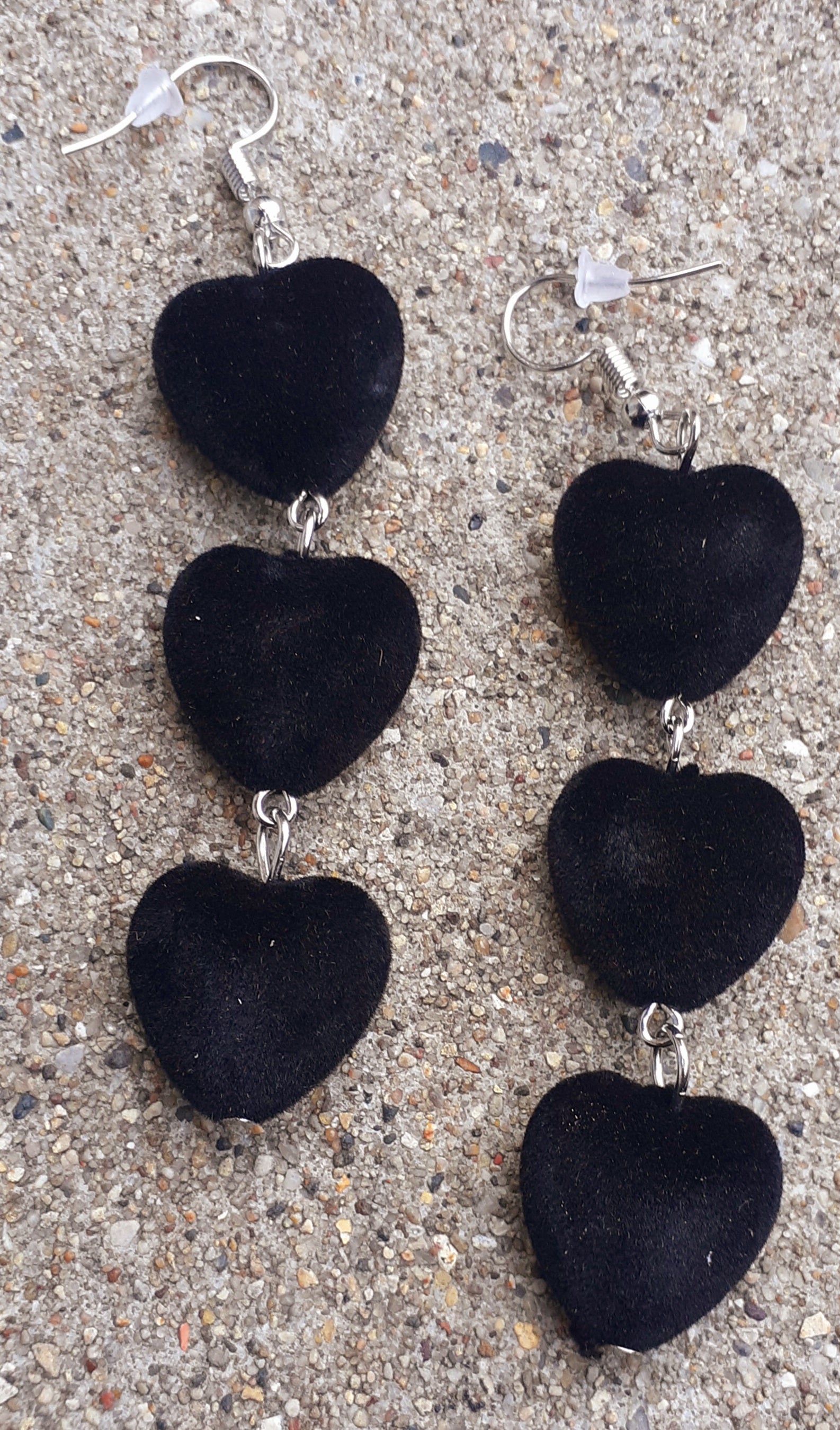 Velvet Heart Dangle Earrings