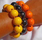 Vintage chunky bead bracelet set of 3