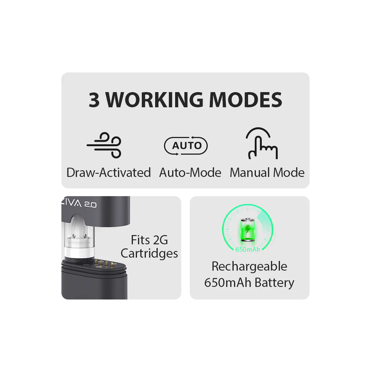 Yocan Ziva 2.0 510 Battery