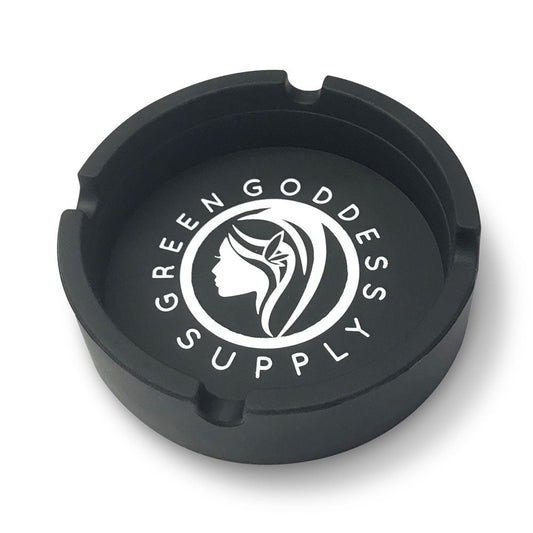 Round Silicone Ashtray - Black