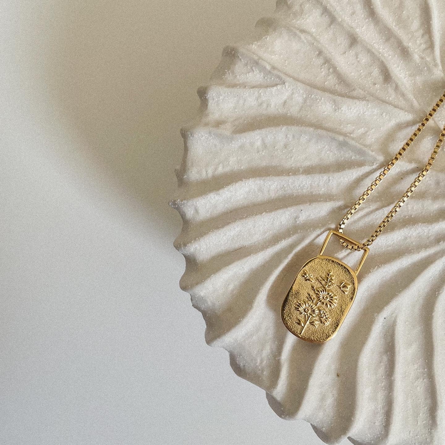 Bloom Affirmation Necklace- Gold