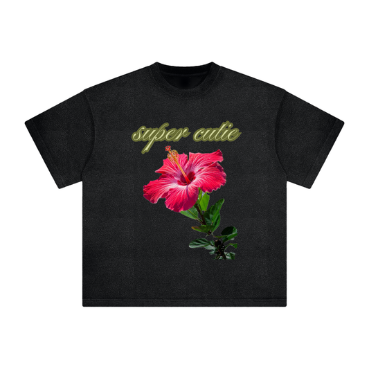 super tiny forest Hibiscus Heavyweight Vintage Washed T-Shirt