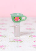 Canna Style JADE FLORAL TEACUP BOWL
