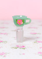 Canna Style JADE FLORAL TEACUP BOWL